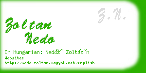 zoltan nedo business card